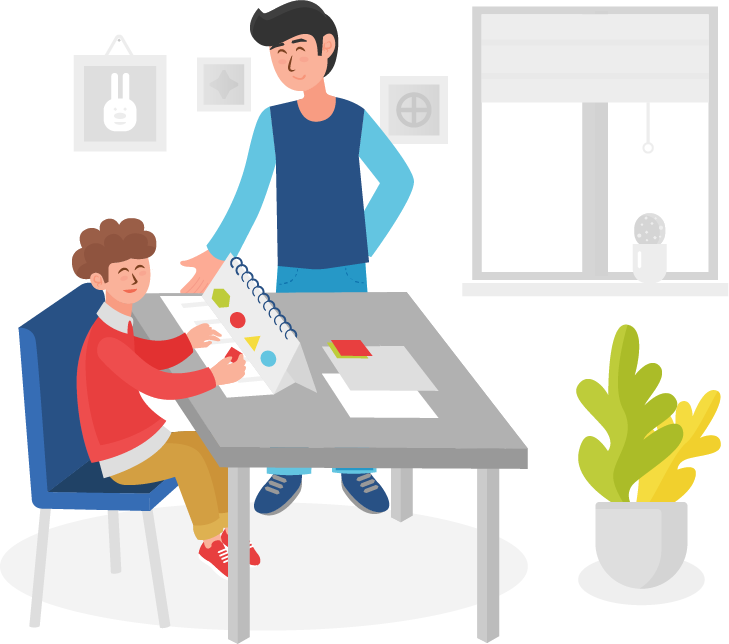 Педагог работает с ребенком