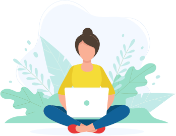 Иллюстрация работы за компьютером - Кроха.ua